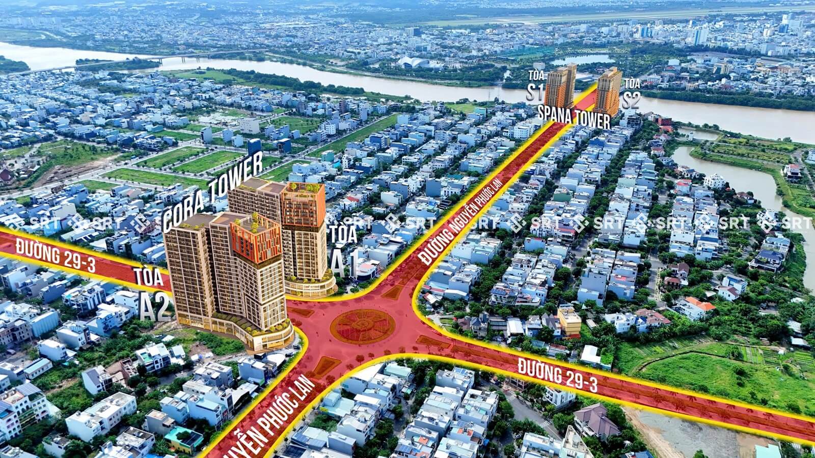 vị trí sun cora tower da nang