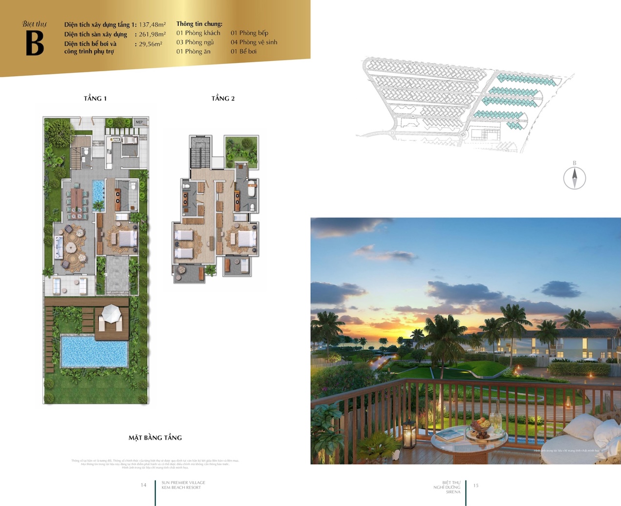 layout biet thu loại B bai kem