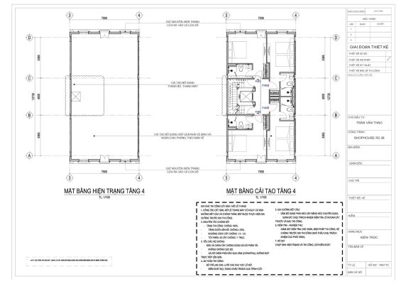 thiet ke tang 4 shop house bai kem cho thue