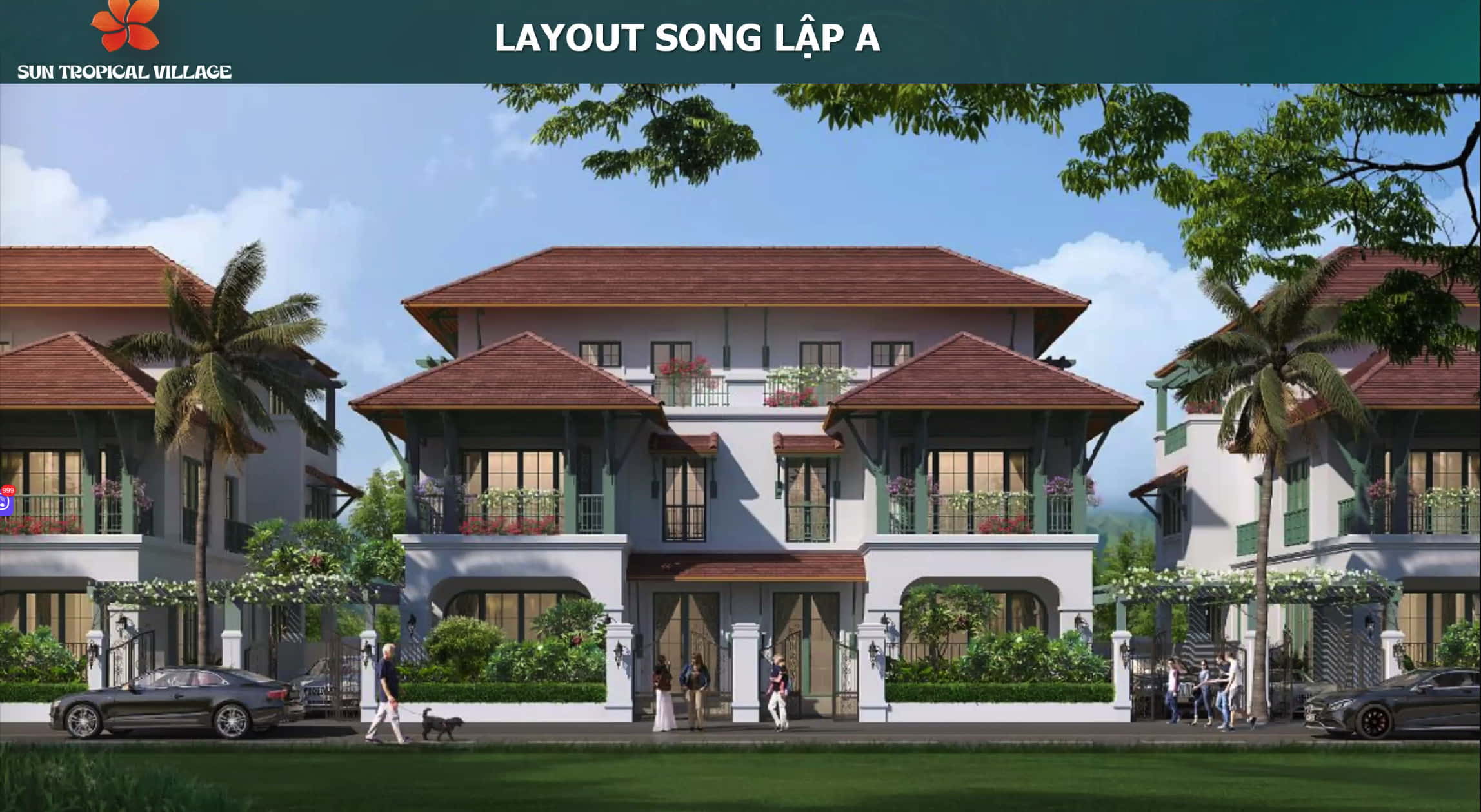 thiết kế sun tropical village song lập